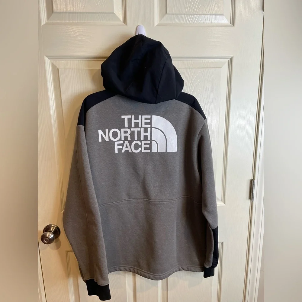 The North Face hybrid Black and Gray Pullover hoodie large
